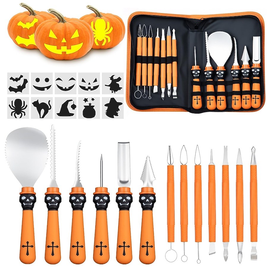 Stainless Pumpkin Carving Kit (13 pc)